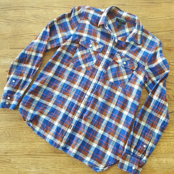 J. Crew Tops - J. Crew Button Down Plaid Shirt